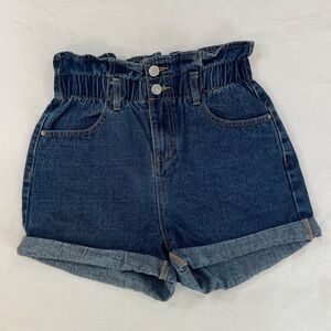Vintage Denim BLVD High Rise Paper Bag Denim Shorts